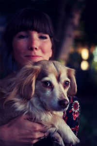 Anna Tivel with dog